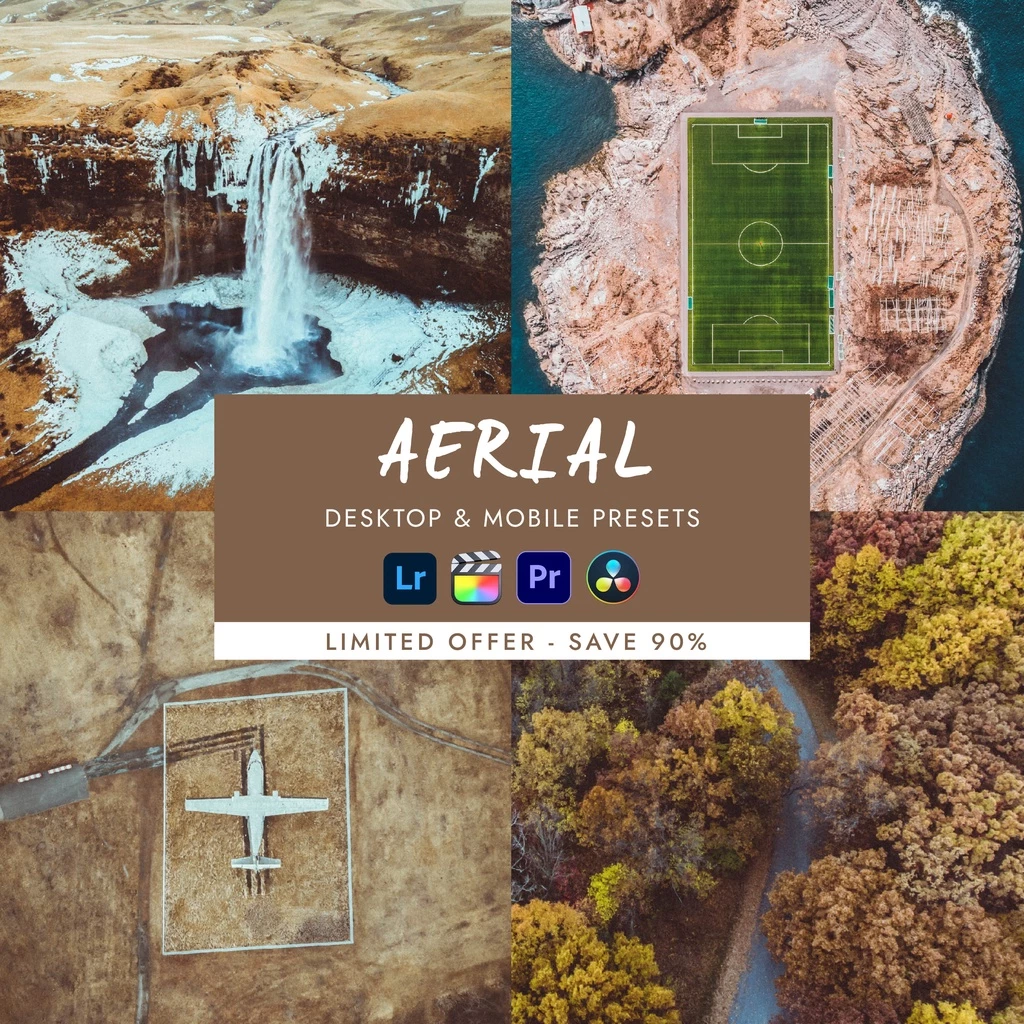 Preset Lightroom Aerial dengan tone clean dan cinematic untuk foto drone dan landscape.